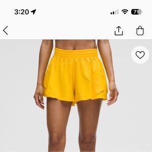Lululemon Neon Yellow Women's Athletic Shorts